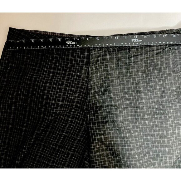 O'Neill Mens Gray Window Pane Plaid Flat Front Casual Bermuda Golf Shorts-38 - Picture 9 of 13